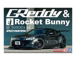 Thumbnail AOSHIMA 06187 GREDDY AND ROCKET BUNNY ZN6 TOYOTA 86 12 SPEED HUNTERS VOLK RACING VER