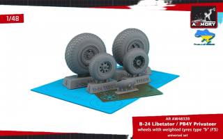 Thumbnail ARMORY AW48339 B-24 LIBERATOR WHEELS WITH WEIGHTED TYRES