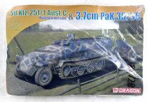 Thumbnail DRAGON 7371 Sd.Kfz.251/1 Ausf.C RIVETTED VERSION   3.7cm PaK 35/36  NO BOX 
