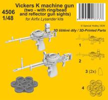 Thumbnail CMK 4506 VICKERS K MACHINE GUN  2 x with ring/bead and reflector gun sights 