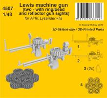 Thumbnail CMK 4507 LEWIS MACHINE GUN WITH RING/BEAD AND REFLECTOR GUN SIGHTS  2 PCS 