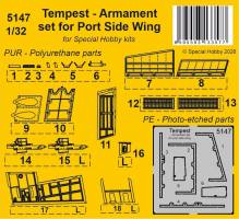 Thumbnail CMK 5147 TEMPEST - ARMAMENT SET FOR PORT SIDE WING