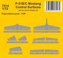 Thumbnail CMK 7514 P-51B/C MUSTANG CONTROL SURFACES