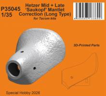 Thumbnail CMK P35045 HETZER MID   LATE SAUKOPF MANTLET CORRECTION LONG TYPE