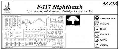 Thumbnail EDUARD 48 313 F-117 NIGHTHAWK DETAIL SET