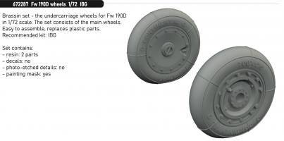 Thumbnail EDUARD 672287 FM 190D WHEELS FOR IBG
