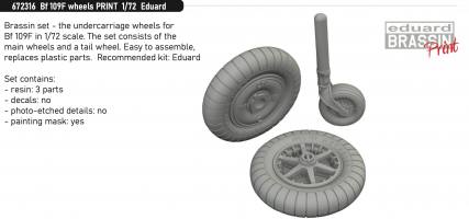 Thumbnail EDUARD 672316 MESSERSCHMITT BF 109F WHEELS