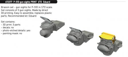 Thumbnail EDUARD 672377 P-51D GUN SIGHTS