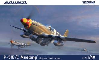 Thumbnail EDUARD 84214 NORTH AMERICAN P-51B/C MUSTANG WEEKEND EDITION MALCOLM HAOOD CANOPY