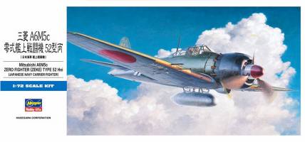 Thumbnail HASEGAWA D23 MITSUBISH A6M5C ZERO FIGHTER  ZEKE  TYPE-52 HEI