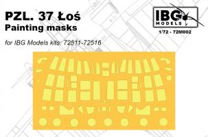 Thumbnail IBG MODELS 72M02 PZL PZL.37A Los - CANOPY PAINTING MASKS