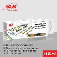 Thumbnail ICM 3036 WWII AIRCRAFT ARMAMENT ACRYLIC PAINT SET UK SALE ONLY