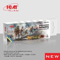 Thumbnail ICM 3042 WWI BRITISH INFANTRY ACRYLIC COLOURS SET  UK SALE ONLY 