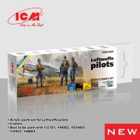 Thumbnail ICM 3046 LUFTWAFFE PILOTS ACRYLIC PAINT SET UK SALE ONLY