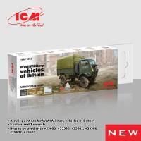 Thumbnail ICM 3052 WWII MILITARY VEHICLES OF BRITAIN ACRYLIC PAINT SET  UK SALE ONLY 