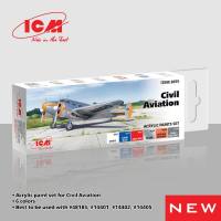 Thumbnail ICM 3055 CIVIL AVIATION ACRYLIC PAINTS SET  UK SALE ONLY 
