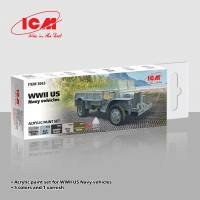 Thumbnail ICM 3063 WWII US NAVY VEHICLES ACRYLIC PAINT SET  UK SALE ONLY 