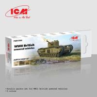 Thumbnail ICM 3099 WWII BRITISH ARMOURED VEHICLES ACRYLIC PAINT SET  UK SALE ONLY 