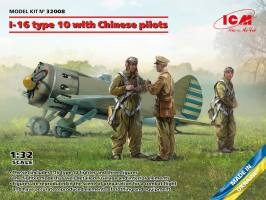 Thumbnail ICM 32008 I-16 TYPE 10 WITH CHINESE PILOTS 