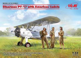 Thumbnail ICM 32051 STEARMAN PT-17 WITH AMERICAN CADETS