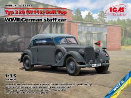 Thumbnail ICM 35542 TYP 320  W142  SOFT TOP WWII GERMAN STAFF CAR