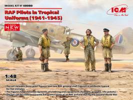 Thumbnail ICM 48080 RAF PILOTS IN TROPICAL UNIFORMS 1941-1945