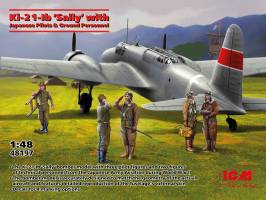 Thumbnail ICM 48197 KI-21-IB SALLY WITH JAPANESE PILOTS AND GROUND PERSONNEL