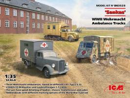 Thumbnail ICM DS3523 SANKAS WWII WEHRMACHT AMBULANCE TRUCKS
