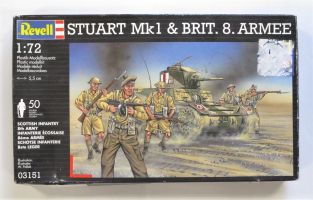 Thumbnail REVELL 03151 STUART MK1 AND BRIT. 8. ARMEE DIORAMA STUART MK1 AND FIGURES