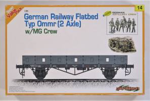 Thumbnail CYBER-HOBBYCOM 9114 GERMAN RAILWAY FLATBED TYP OMMR  2 AXLE  W/MG CREW