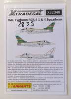 Thumbnail XTRADECAL 2835. X32048 BAE TYPHOON FGR.4 1   4 SQUADRONS