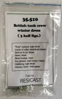 Thumbnail RESICAST 35510 BRITISH TANK CREW WINTER DRESS 3 HALF FIGURES