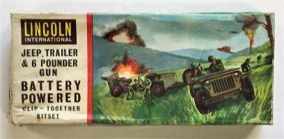 Thumbnail LINCOLN JEEP TRAILER AND 6 POUNDER GUN BATTERY POWERED CLIP TOGETHER