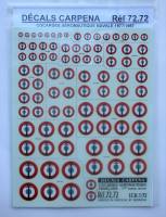 Thumbnail DISCOUNT DECALS 3044. CARPENA 7272 COCARDES AERONAUTIQUE NAVALE NAVAL 1977/1987
