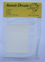 Thumbnail DISCOUNT DECALS 3046. AUSSIE DECALS 702 WHITE A NUMBERS THREE TYPE FACES 1/72 AND 1/48