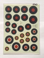 Thumbnail MODELDECAL 1850. 103 BRITISH ROUNDELS 1938-1947 LARGE TYPES B C   C1