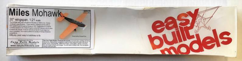 Thumbnail EASY BUILT MODELS FF17 MILES MOHAWK BALSA WOOD MODEL