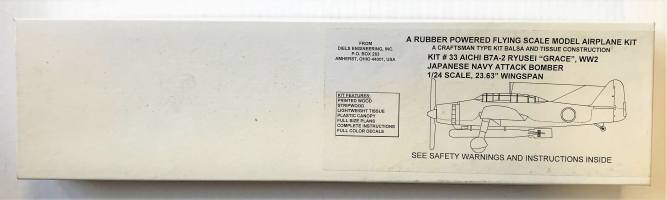 Thumbnail DIELS ENGINEERING 33 AICHI B7A-2 RYUSEI  GRACE  BALSA WOOD MODEL