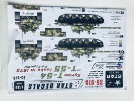 Thumbnail Star Decals 814. 35-975 SYRIAN T-54 AND T-55 TANKS YOM KIPPUR WAR