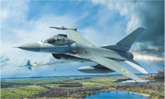 Thumbnail KINETIC 48157 GENERAL DYNAMICS F-16A MLU UKRANIAN VIPER GOLD SERIES