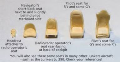 Thumbnail LOON MODELS LO72212 JUNKERS JU 88G/R SEATS HAS  NO BELTS FULL SET 