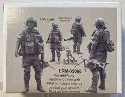 Thumbnail LIVE RESIN LRM-35068 Russian Army machine gunner with PKM in modern infantry combat gear system field uniform version  