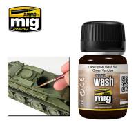 Thumbnail AMMO BY MIG JIMENEZ MIG1005 DARK BROWN WASH FOR GREEN VEHICLES UK SALE ONLY