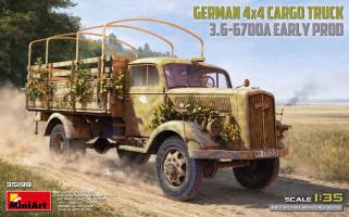 Thumbnail MINIART 35199 GERMAN 4X4 CARGO TRUCK 3.6-6700A EARLY PROD
