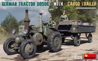 Thumbnail MINIART 35317 GERMAN TRACTOR D8506 WITH CARGO TRAILER