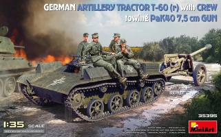 Thumbnail MINIART 35395 GERMAN ARTILLERY TRACTOR T-60 WITH CREW TOWING PAK40 7.5CM GUN
