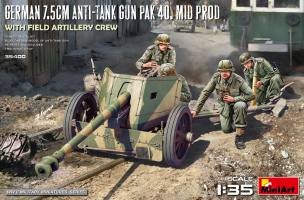 Thumbnail MINIART 35400 GERMAN 7.5CM ANTI-TANK GUN PAK 40 WITH ARTILLERY CREW