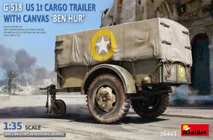 Thumbnail MINIART 35443 G-518 US 1T CARGO TRAILER BEN HUR WITH CANVAS 