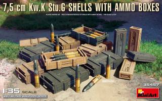 Thumbnail MINIART 35457 7.5cm KW.K STU.G SHELLS WITH AMMO BOXES