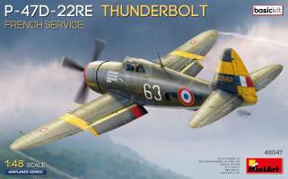 Thumbnail MINIART 48047 P-47D-22RE THUNDERBOLT FRENCH SERVICE